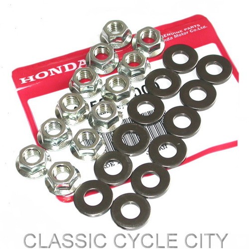 Honda CB 500 550 Four Nuts Set Cylinder Head Cylinder Head Nuts Washer
