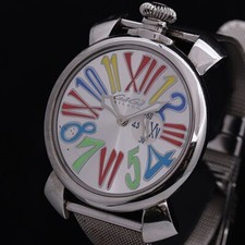 GaGa Milano Manuale 46 Ref. 5080 QZ Multi-Coloured Small Seconds Watch W/W13