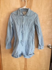 Ralph Lauren girls blue Chambray shirt shorts romper size 16 NWOT