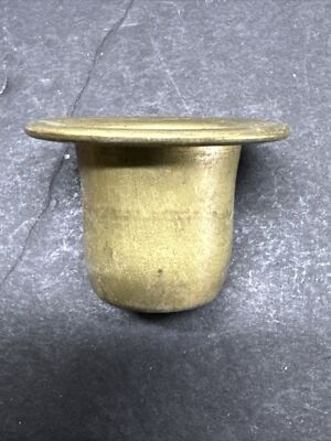 SOLID BRASS UNF FLARED CANDLE CUP NEW OLD STOCK 1 5/8  Wide X 1 1/4  Tall