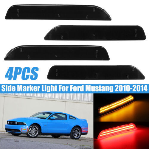 4pcs Seitenbegrenzungsleucht Seitenlicht Blinker Für Ford Mustang 2010-2014 - Picture 1 of 9