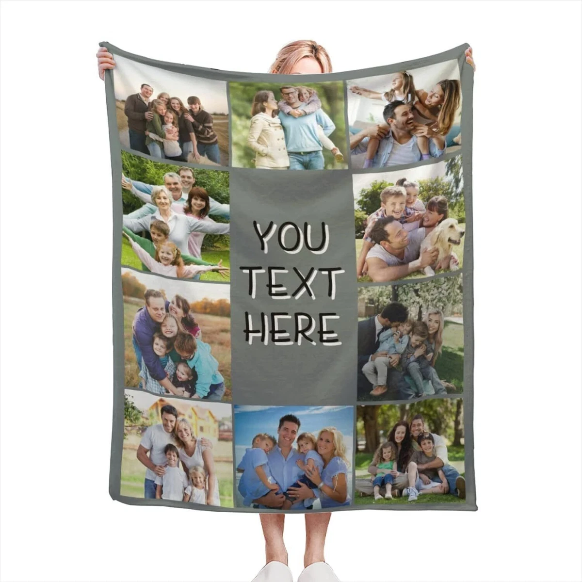 Personalised photo collage blanket sale