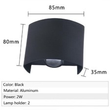 LED Wandleuchte Wandlampe Außen Innen Flur Strahler Up Down Licht 4W/6W/8W/10W