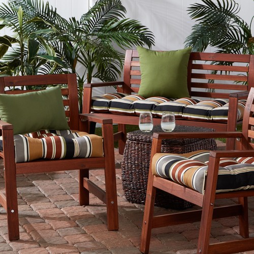 Heather Gray 51 x 18 in. Outdoor Reversible Tufted Bench Cushion - Picture 21 of 24