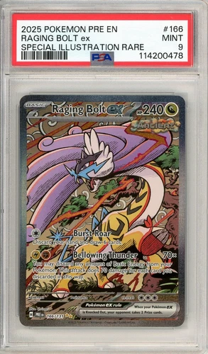 2025 POKEMON PRE EN #166 RAGING BOLT PSA 9 SIR 166/131