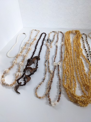 Shell Seed Necklaces Lot Of Ten Unique New Natural Jewelry - Picture 24 of 24