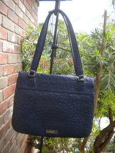 kate spade blue ostrich handbag