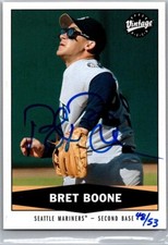 2004 SP Authentic Buyback Auto /53 Bret Boone #82 Seattle Mariners