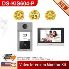 Hikvision DS-KIS604-P POE IP Video Intercom Kit Doorbell HD Camera 2-way Audio 