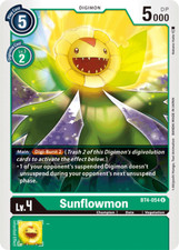 BT4-054 Sunflowmon U Green 2020 TCG Great Legend Booster