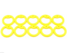 Pack of 10 Yellow Color Military Army ID Dog Tag Rubber Silicone Silencers