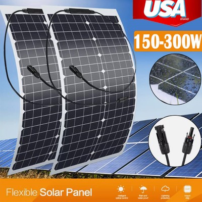 300 Watts Solar Panel Kit 40A 12V Battery Charger w/ Controller Caravan Boat US