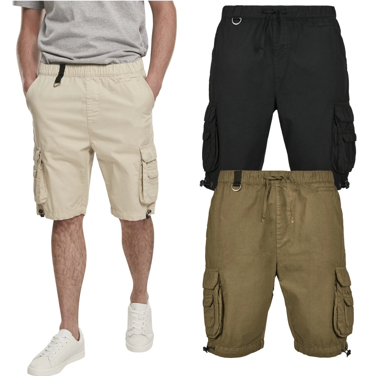 Urban Classics Double Pocket Cargo Shorts Short 100% Cotton Sweat Pants