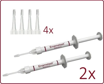 ULTRADENT PRODUCTS GMBH 2x 1,2ml Enamelast Natriumfluorid Zahn Lack Fluorid Remineralisierung weiß Arzt