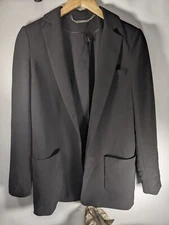 White House Black Market Women's Long Blazer Size 8 Jacket Coat Stretch 2015