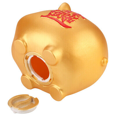  9 Gold Pig Lucky Porcelain Fortune Pig Money Box Piggy Bank :  Toys & Games