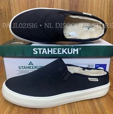 STAHEEKUM Women's Memory Foam Plush Lining Mule In/Outdoor Slipper  Black