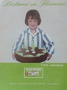 Publicite Menier Patissier Chocolat Gateau Anniversaire De 1991 French Ad Pub Ebay