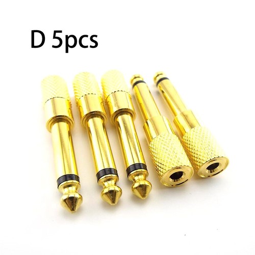 5pcs 6.35mm 6.5 male Plug to 3.5mm female Jack Audio Microphone Converter Aux - Picture 13 of 19