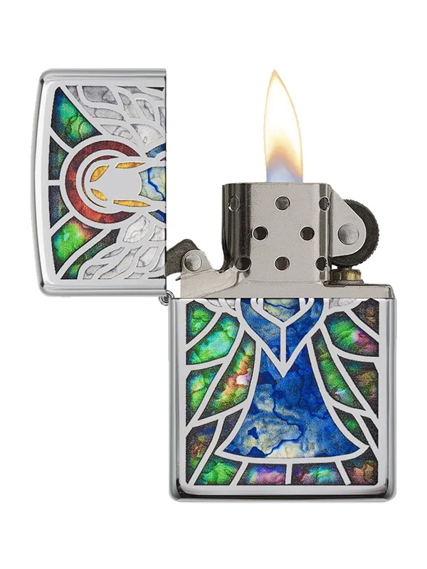 Zippo Windproof Fusion Angel Lighter Stained Glass Angel