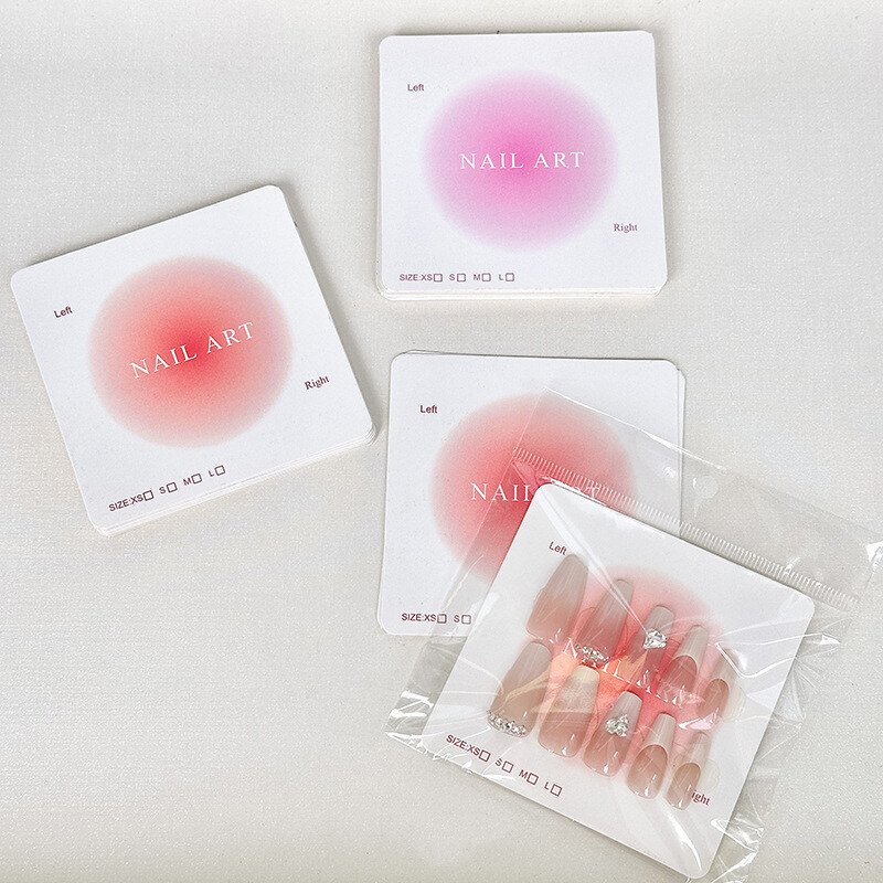 100Pcs Nail Packaging Display Cardboard Fake Nails Card For Press On Nails Tool