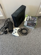 Xbox 360 S Slim 250GB + Controller + 10 Games Bundle Serviced Tested Working