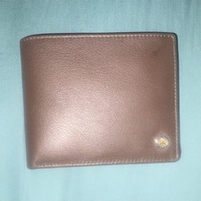 Genuine Mercedes Benz bifold brown leather wallet