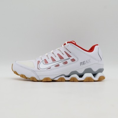 621716-103 Nike Reax 8 TR White Wolf Grey Chile Red White (Men's