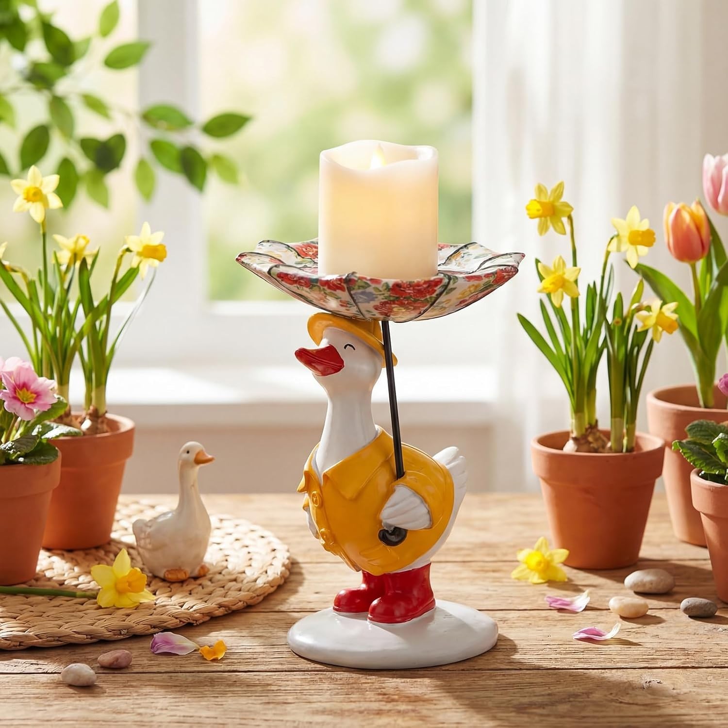 Cute Duck Candle Holder Silly Goose