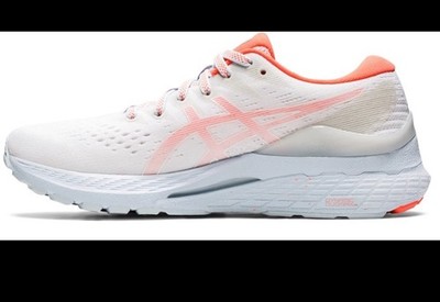 ASICS Womens Gel Kayano 28 White Flash Coral W Size 9