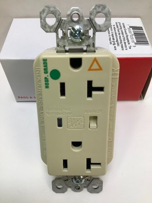 Legrand Hospital Grade Surge Protective Receptacle, Isolated Ground, Ivory, 10pk