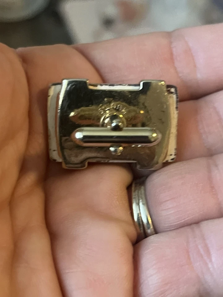 Men’s VTG Cuff Links Hand Painted Porcelain Queen Of Hearts Excellent Swank - Image 4 of 4