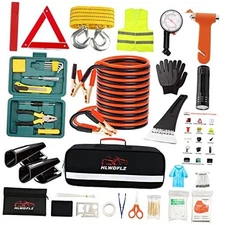 Car Roadside Emergency Kit - 86pcs Winter Traveler Safety Road Side Assistance 