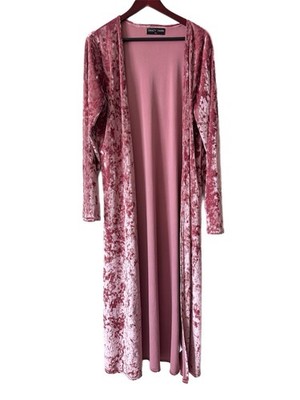 Crazy Train Duster Topper Kimono Velour Sz XL