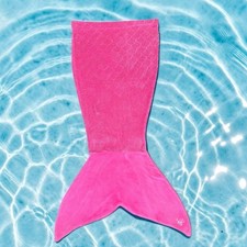 Justice. Hot Pink Sparkly Mermaid Tail Blanket- Make a Splash Cute Cuddly