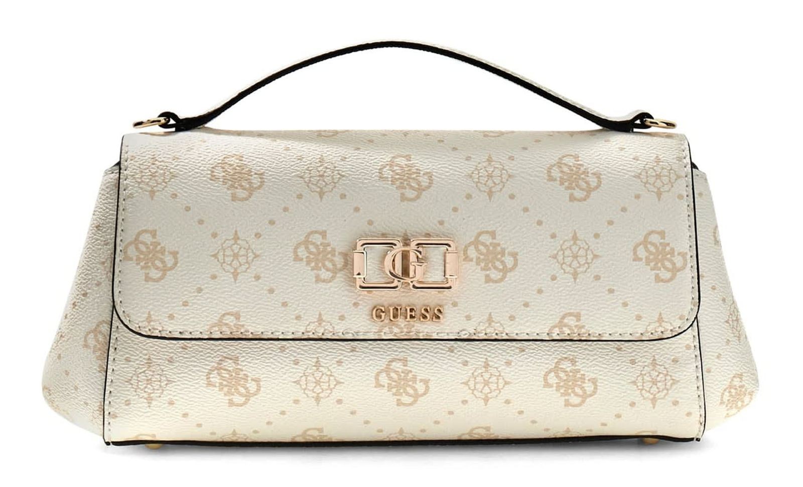 GUESS cross body bag Emelie Logo Flap Crossbody White Logo