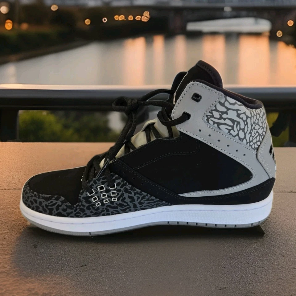 Zapatilla deportiva Jordan 1 Flight Mid para hombre - negra/gris/elefante Foto 3 de 4