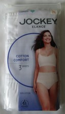 Jockey Elance 100 Cotton Brief Underwear - Women's Size 7 - 3 Pack - New