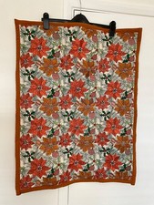 Vintage Christmas Table Runner or Large Place Mat.  Size: 24" x 31". Vibrant Col