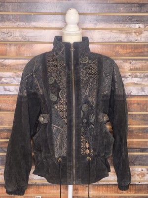 Womens Vintage 80s Cuir Classique by I.O.U. Leather/Suede Jacket Medium