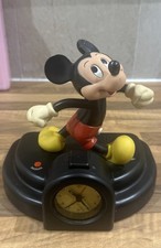 Vintage Disney Mickey Mouse Animierter Wecker...