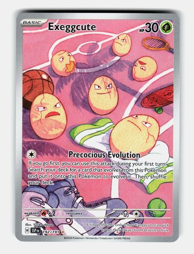 Exeggcute 192/191 Illustration Rare Surging Sparks Pokemon Holo Near Mint