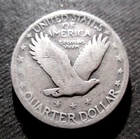 OLD SILVER 1/4 DOLLAR 1928 "STANDING LIBERTY QUARTER" USA PHILADELPHIA MINT (C)