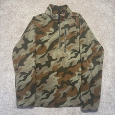 Starter Men's jacket sweater camo fleece pullover Medium 1/4 zip
