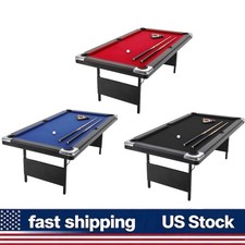 For Home Game Room Basement 7FT Folding Pool Table Adults Family Portable Billia