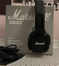 Marshall Major IV Wireless Bluetooth Headphones Black 80 Hours USB-C 3.5mm