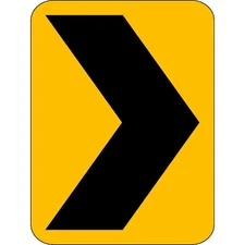 Lyle W1-8-12Ha Chevron Symbol Traffic Sign, 18 In H, 12 In W, Aluminum,
