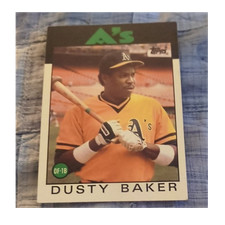 Topps 1986 Topps Dusty Baker #645 Oakland Athletics MLB Baseball Card Base Set