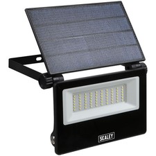 Sealey Extra-Slim Solar Floodlight with Wall Bracket 30W SMD LED