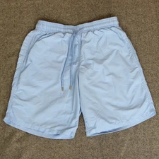 Vilebrequin Shorts Mens L 8" Blue Swimwear Swim Trunks Surf Beach MESH LINER
